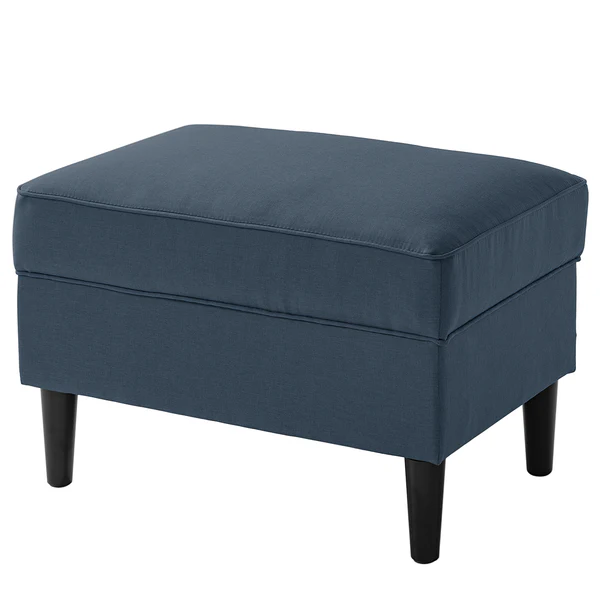 Polsterhocker Boddin - Webstoff Nims: Jeansblau