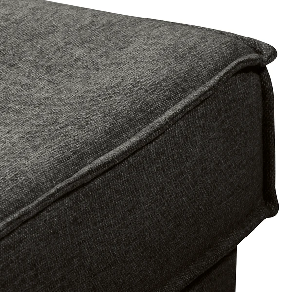 Polsterhocker Jurga - Webstoff - Webstoff Sioma: Schwarz - Image 4