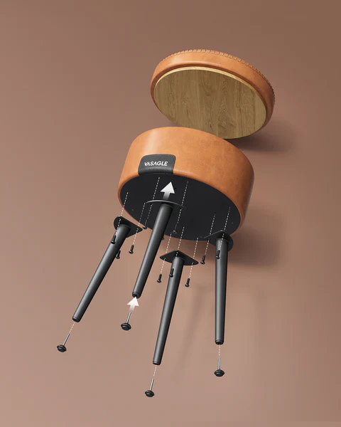 Polsterhocker Mangelo mit Stauraum - Cognac - Image 10