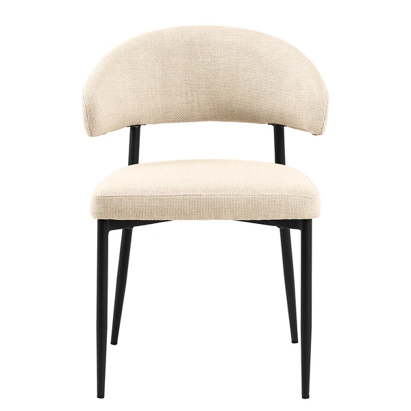 Polsterstuhl Asbo 2er-Set - Strukturstoff Badia: Beige - Image 5