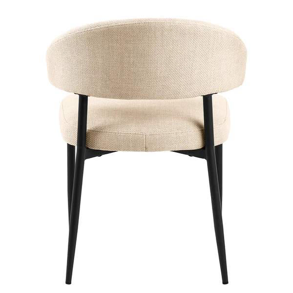 Polsterstuhl Asbo 2er-Set - Strukturstoff Badia: Beige - Image 7