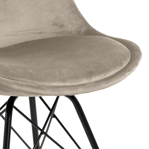 Polsterstuhl Bonito 2er-Set - Samt Vilda: Sand - Image 11