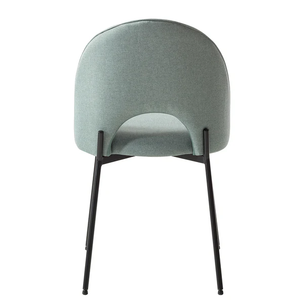 Polsterstuhl Ikley - Webstoff / Metall - Schwarz - Mintgrau - Einzelstuhl - Image 8
