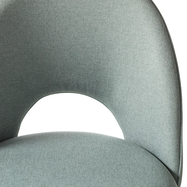 Polsterstuhl Ikley - Webstoff / Metall - Schwarz - Mintgrau - Einzelstuhl - Image 9