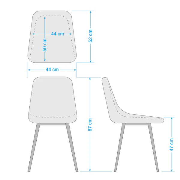 Polsterstuhl Iskmo - Taupe - 2er Set - Image 10
