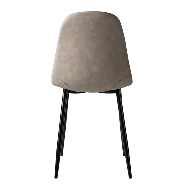 Polsterstuhl Iskmo VII - Kunstleder / Metall - Schwarz - Taupe - 2er Set - Image 6
