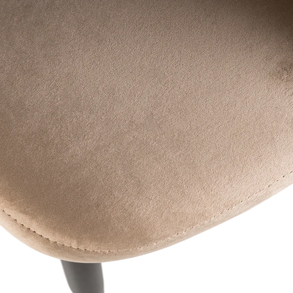 Polsterstuhl Jacklin IV (2er-Set) - Samt / Eisen - Beige - Image 14