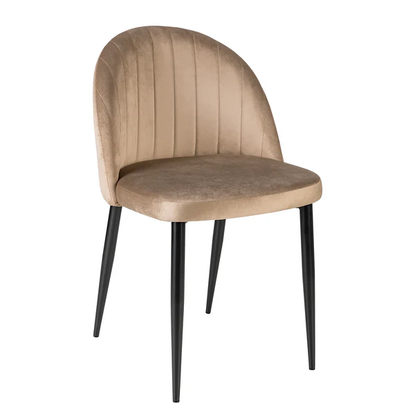 Polsterstuhl Jacklin IV (2er-Set) - Samt / Eisen - Beige - Image 7