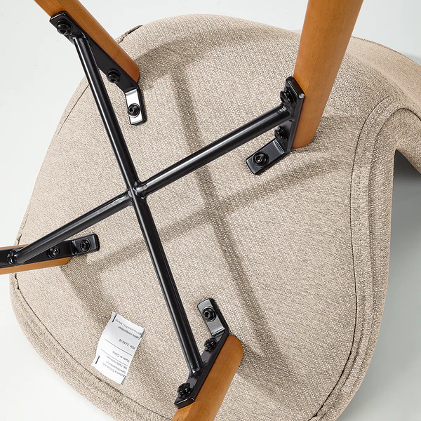 Polsterstuhl LIVARAS - Webstoff Stefka: Beige - Buche Hell - 2er Set - Image 10