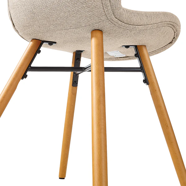 Polsterstuhl LIVARAS - Webstoff Stefka: Beige - Buche Hell - 2er Set - Image 11