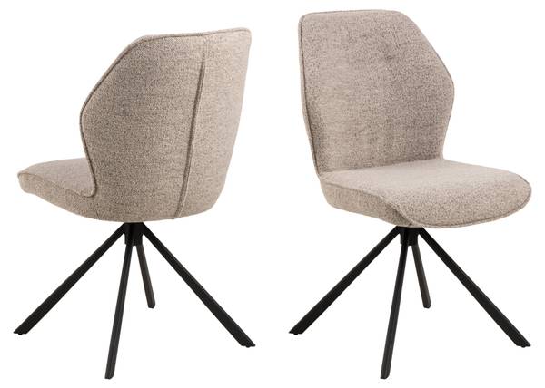 Polsterstuhl MORINI 2er-Set - Bouclé Stoff Moena: Beige - Image 4