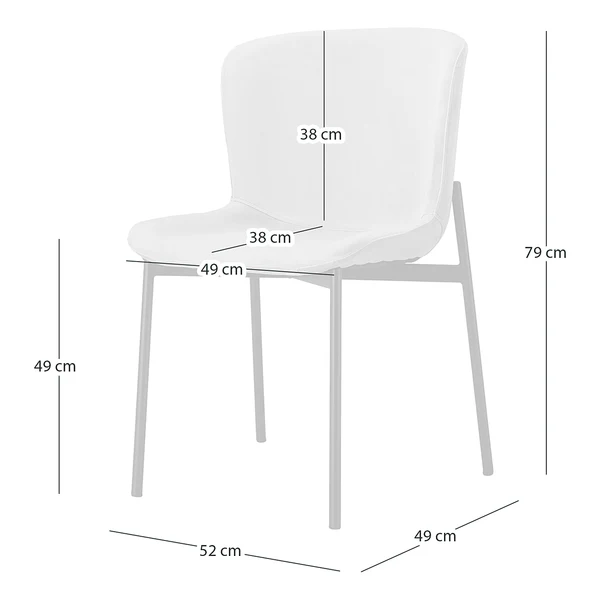 Polsterstuhl MOUZON 2er-Set - Bouclé Stoff Holma: Creme - Schwarz - Image 9