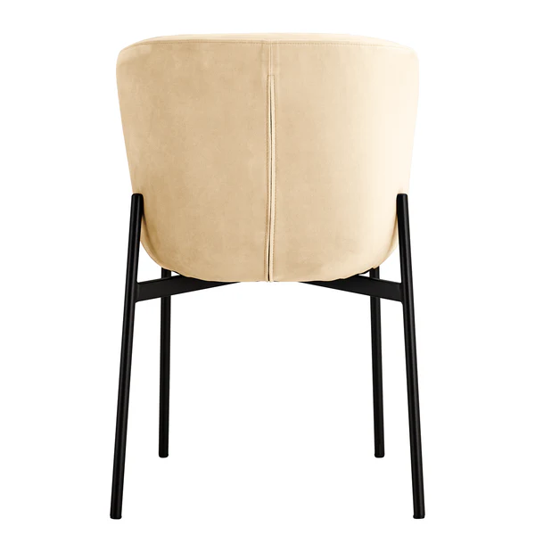 Polsterstuhl MOUZON 2er-Set - Samt Walli: Beige - Schwarz - Image 8
