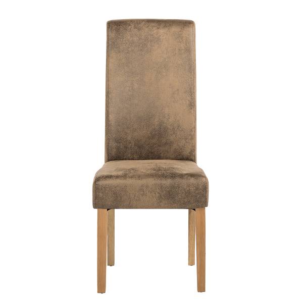Polsterstuhl Nello III - Braun - Microfaser - Eiche - 47 x 108 x 64 cm - Image 3