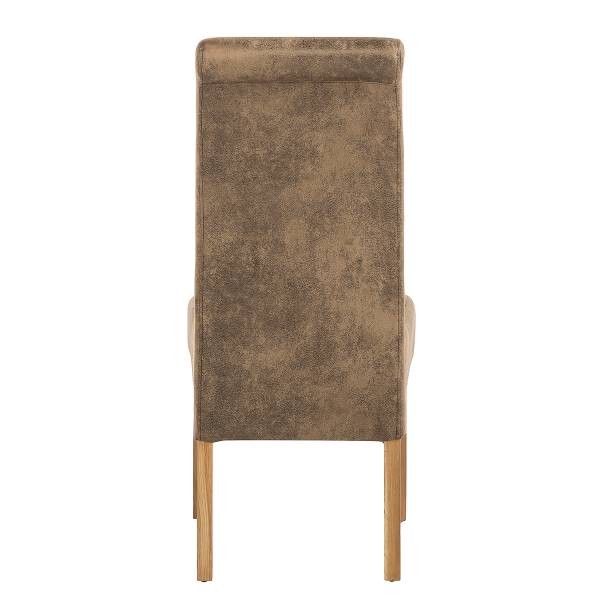 Polsterstuhl Nello III - Braun - Microfaser - Eiche - 47 x 108 x 64 cm - Image 5