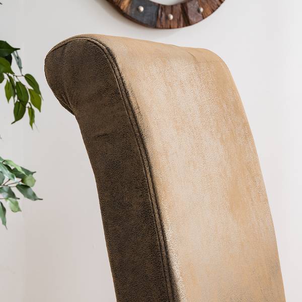 Polsterstuhl Nello III - Braun - Microfaser - Eiche - 47 x 108 x 64 cm - Image 7
