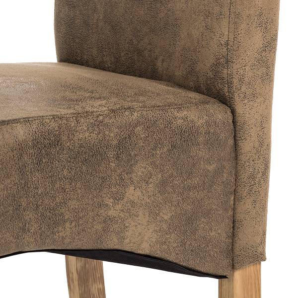 Polsterstuhl Nello III - Braun - Microfaser - Eiche - 47 x 108 x 64 cm - Image 9