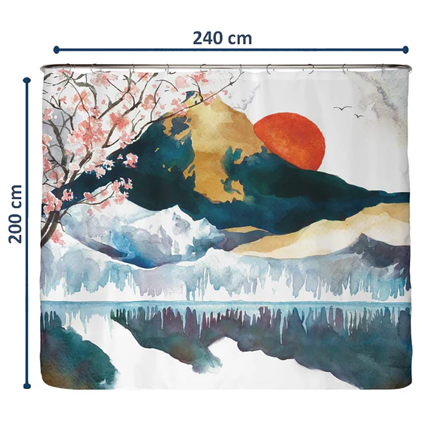 Recycling-Duschvorhang Japan - Polyester - Mehrfarbig - 240 x 200 cm - Image 2