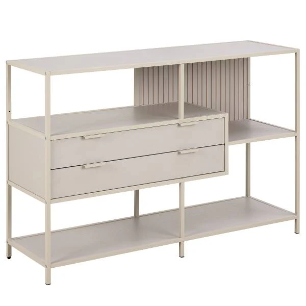 Regal Coogee mit Schubladen - 114 cm - Sandgrau