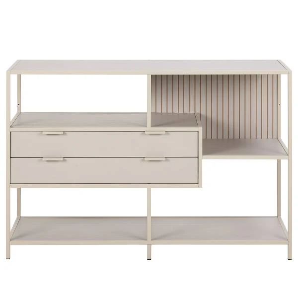Regal Coogee mit Schubladen - 114 cm - Sandgrau - Image 6