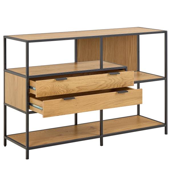 Regal Coogee mit Schubladen - 114 cm - Wildeiche Dekor - Image 6