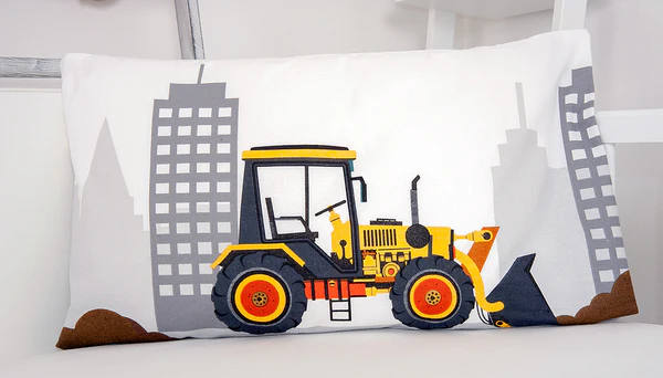 Renforcé Bettwäsche Baustelle - Baumwolle - Grau / Weiß - 100 x 135 cm - Image 3