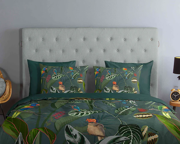 Renforce Bettwäsche Charlotte - Baumwolle - Grün - 240 x 200/220 cm + 2 Kissen 70 x 40 cm - Image 3