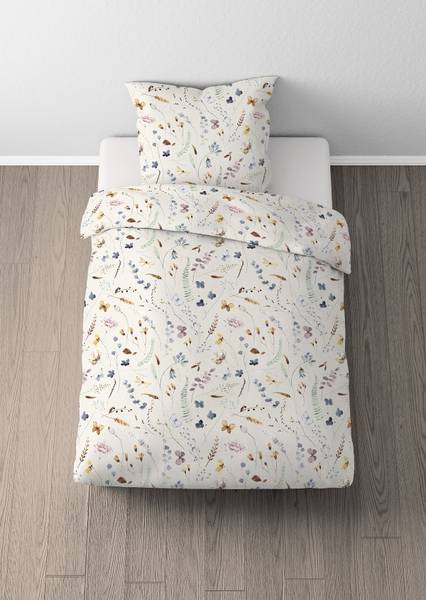 Renforcé Bettwäsche Frühling Weiß - Baumwolle - Beige - Image 2