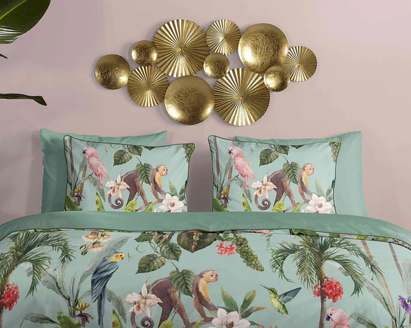 Renforce Bettwäsche Ignadi - Bio-Baumwolle/Satin - Grün - 140 x 200/220 cm + Kissen 70 x 60 cm - Image 3