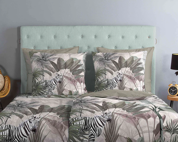Renforce Bettwäsche Irene - Baumwolle - Grau - 155 x 220 cm + Kissen 80 x 80 cm - Image 4