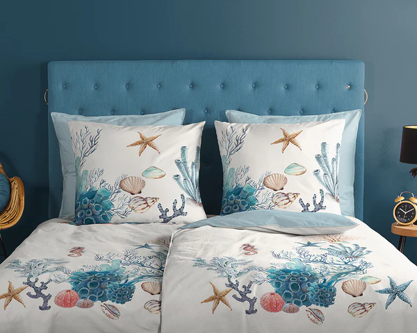 Renforcé Bettwäsche Reine - Renforcé - Blau - 200 x 200 cm + 2 Kissen 80 x 80 cm - Image 3