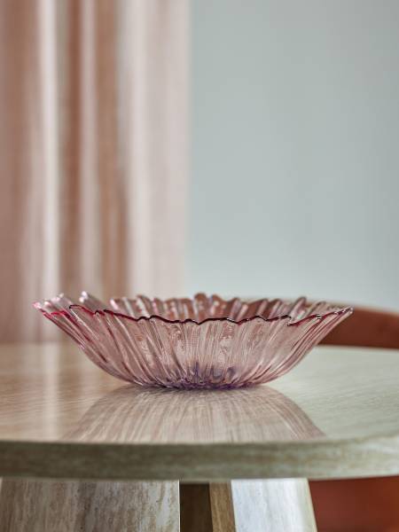 Schale Mariko - Pink - Farbglas - 31 x 8 x 31 cm - Image 2
