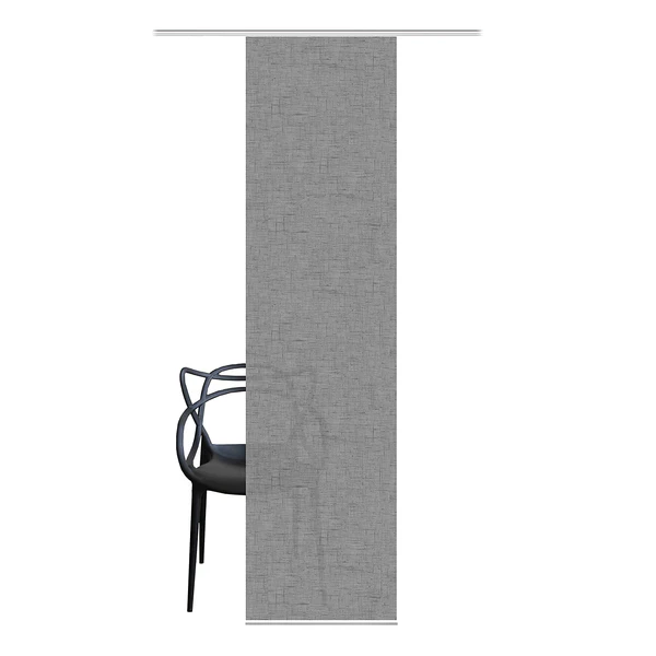 Schiebevorhang Pive - Webstoff - Grau - 60 x 245 cm - 1er Set - Image 3