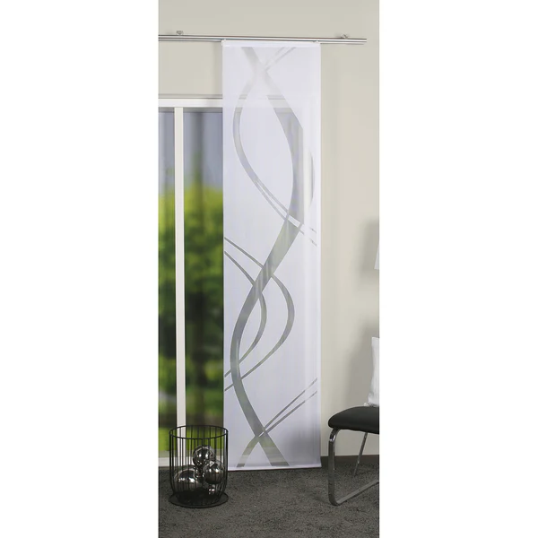 Schiebevorhang Tibaso II - Polyester - Weiß - 57 x 245 cm