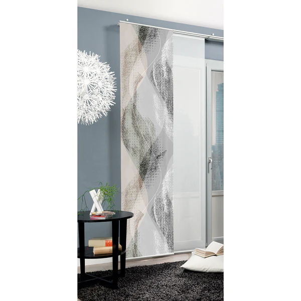 Schiebevorhang Torre - Polyester - Grau