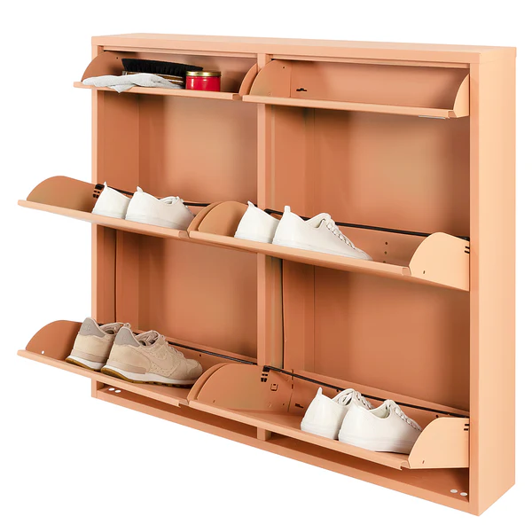 Schuhkipper Billy mit 6 Klapptüren - Apricot - Image 4