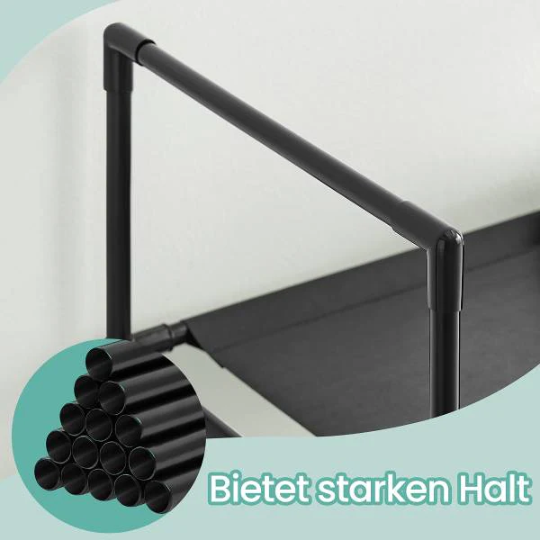 Schuhregal Bonomi - Flachgewebe / Metall - Schwarz - 33 x 173 cm - Image 5