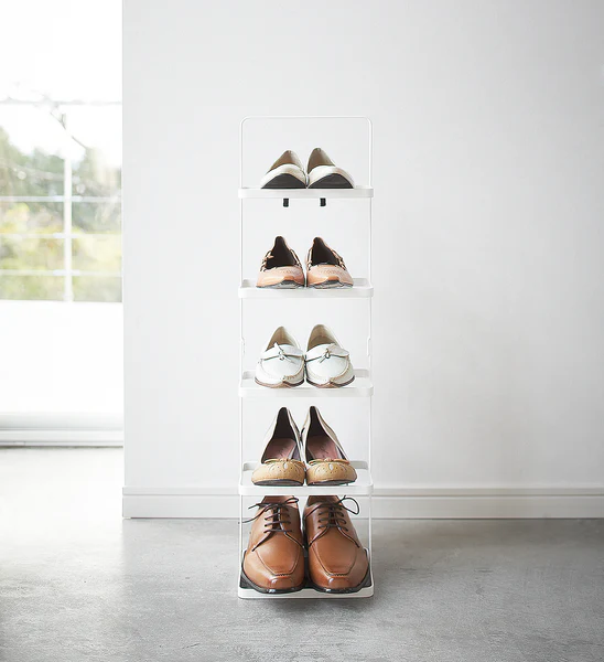 Schuhregal Tower Rack - Stahl - Weiß - 22 x 78 cm - Image 3
