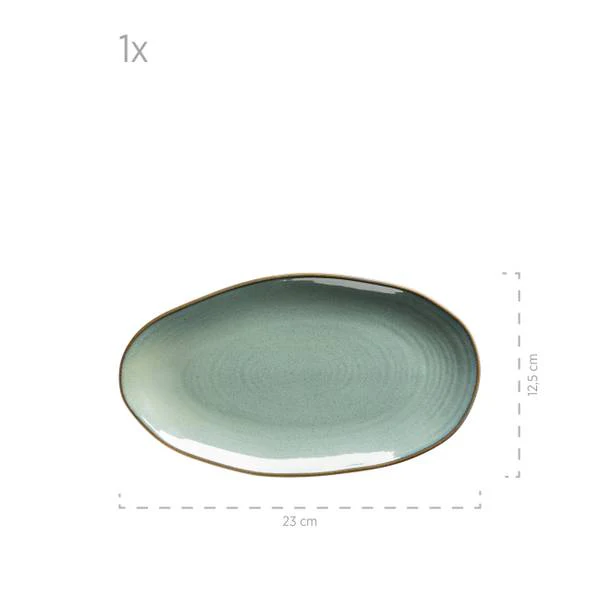 Servierplatten Nottingham 3-teilig - Keramik - Mintgrün - Image 4