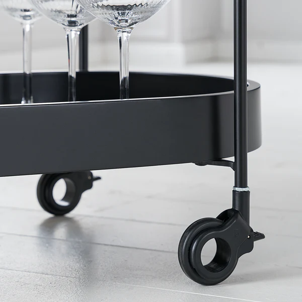 Servierwagen Valleymount - Keramik / Metall - Marmor Weiß Dekor / Schwarz - Image 11