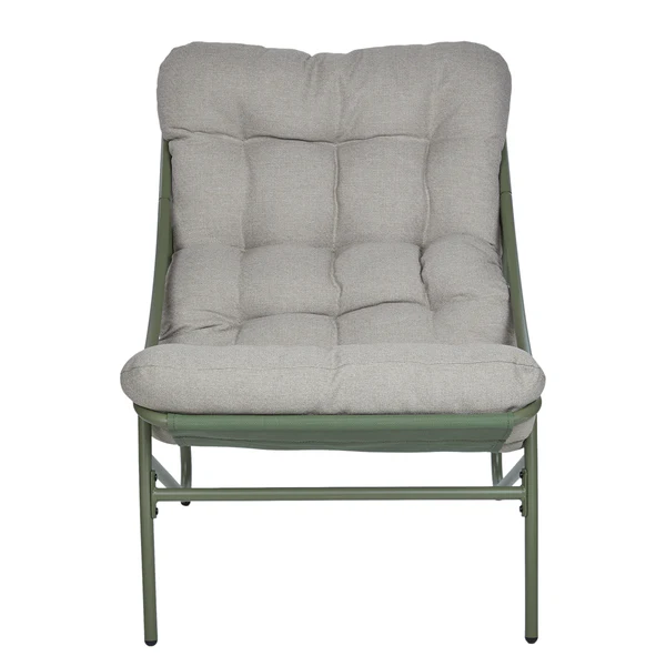 Sessel COZY TOWN mit Kissen - Stahl/PVC/Polyester - Grün - Olivgrün - Image 8