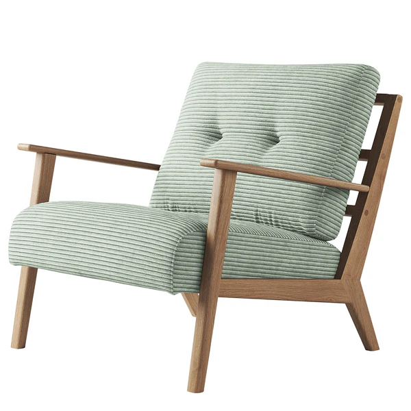 Sessel TIMON - Cordstoff Scilla: Mint