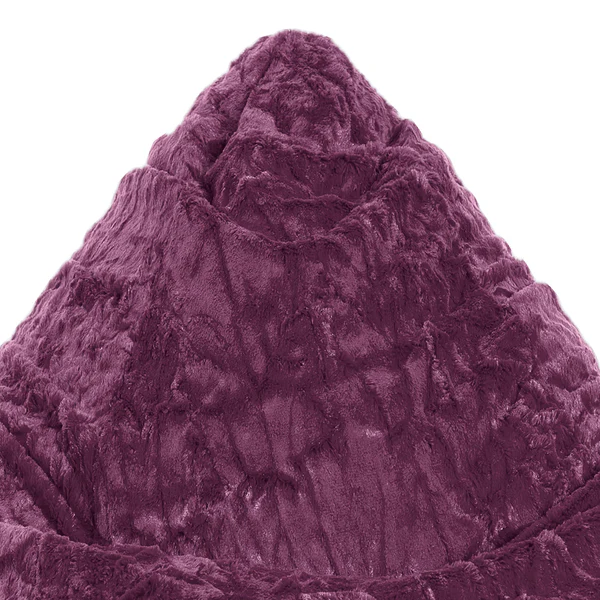 Sitzsack Fluffy XL - Webplüsch - Aubergine - Image 4