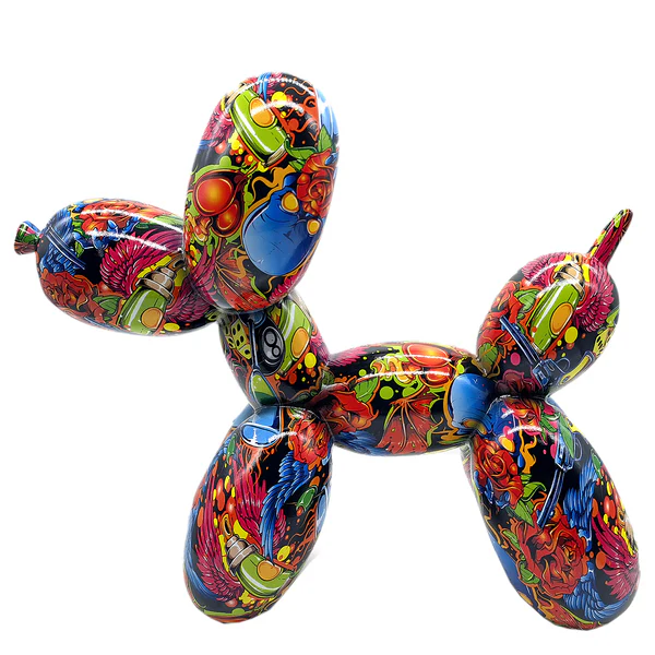 Skulptur Ballon Hund Street Art - Kunstharz - Mehrfarbig
