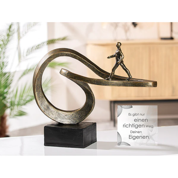 Skulptur Path - Kunstharz - Silber / Bronze - Image 2