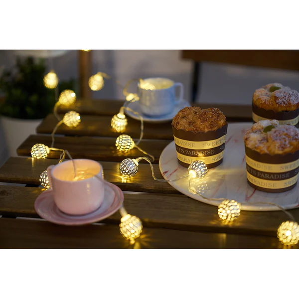 Solar-Lichterkette Sunshine Glamour - Silikon / Aluminium - 20-flammig - Image 3