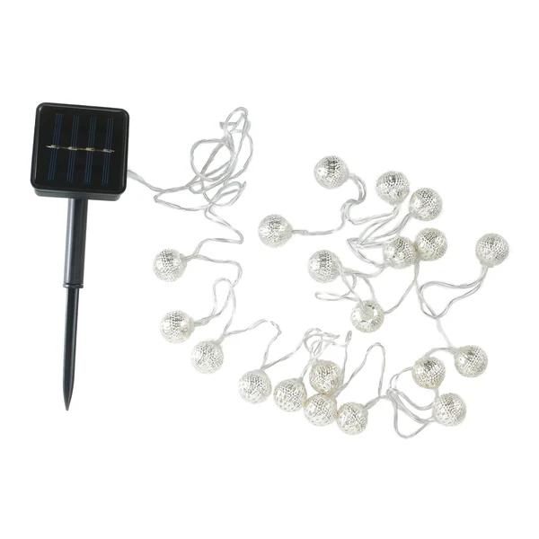 Solar-Lichterkette Sunshine Glamour - Silikon / Aluminium - 20-flammig - Image 4