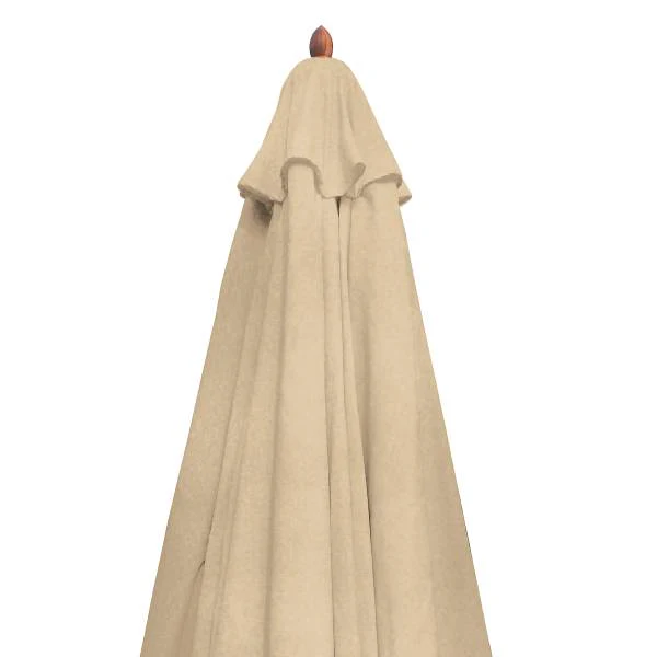 Sonnenschirm Sombrilla - Eukalyptus massiv / Polyester - Beige - Durchmesser: 200 cm - Image 8