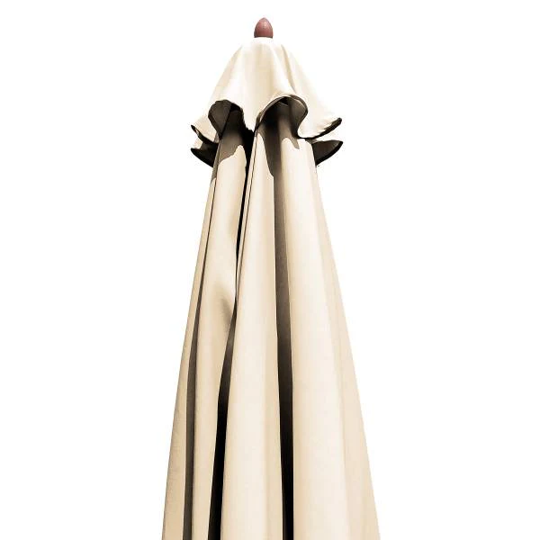 Sonnenschirm Sombrilla - Eukalyptus massiv / Polyester - Beige - Durchmesser: 300 cm - Image 8
