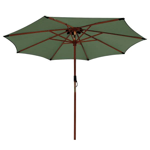 Sonnenschirm Sombrilla - Eukalyptus massiv / Polyester - Salbei - Durchmesser: 250 cm - Image 6